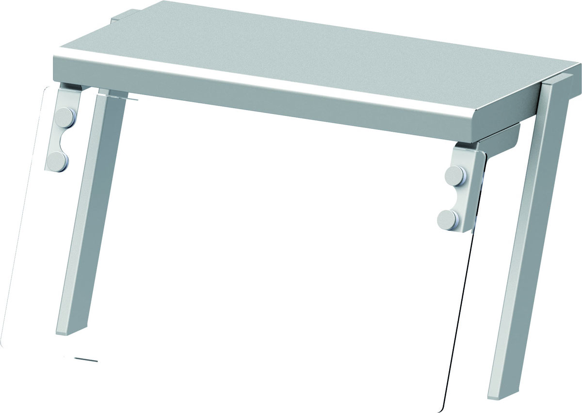 STALGAST Aufsatzbord mit Glas-Hustenschutz und Wärmelampe 1100x450x450 mm für Speisenausgabesysteme
