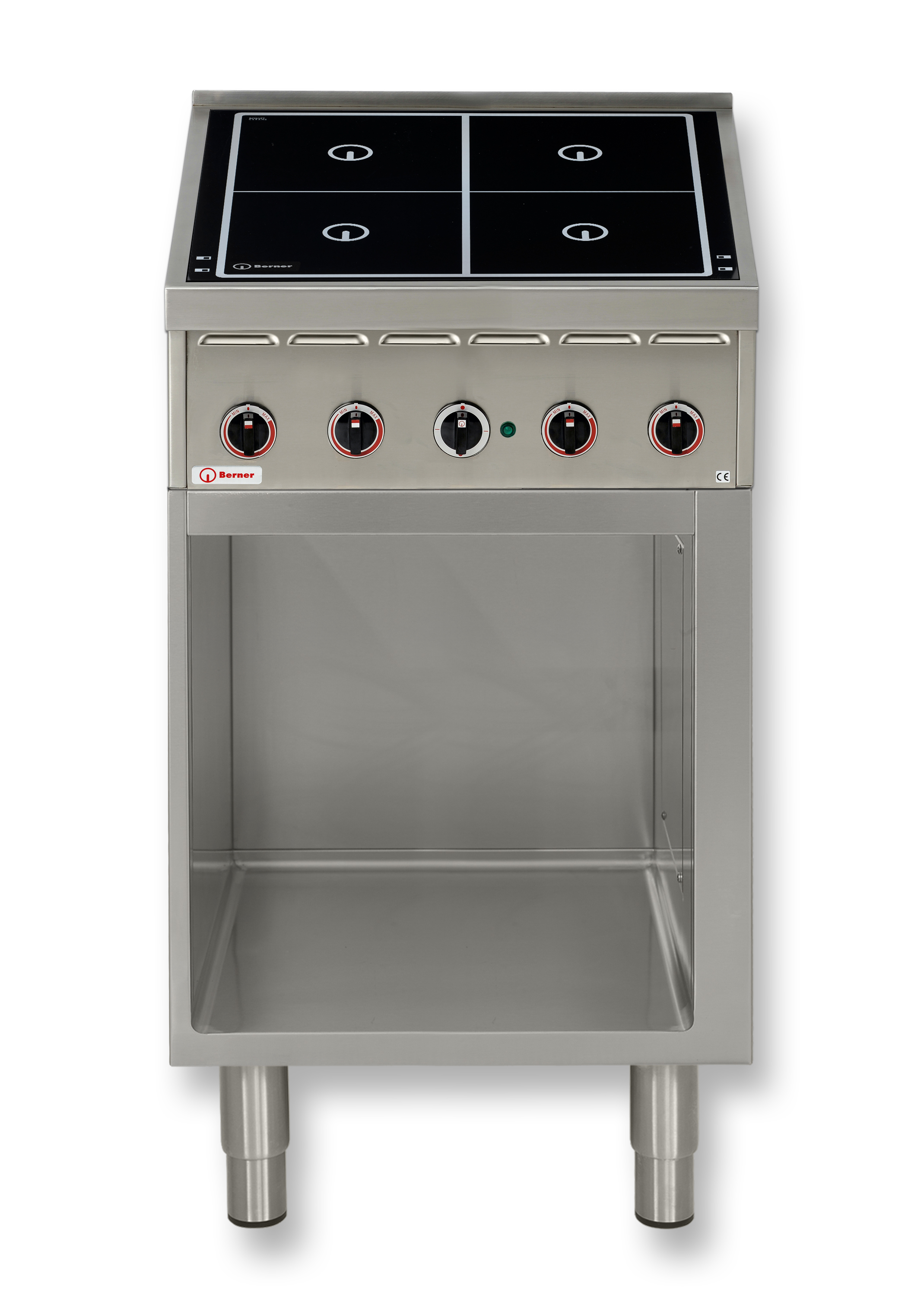 Berner BIH4KTDF28W Induktionsherd mit offenem Unterbau