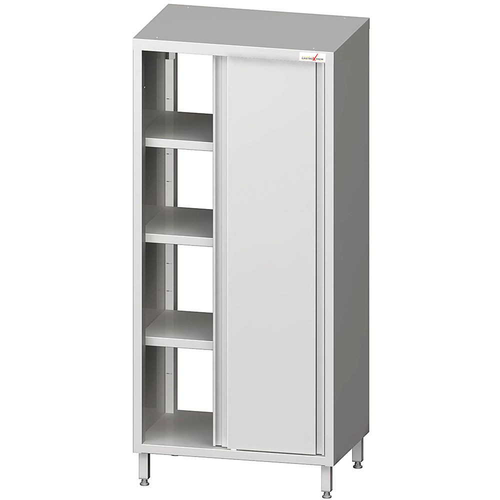 GASTROXTREM Edelstahl Durchreiche-Hochschrank mit Schiebetüren 2000mm Höhe - versch. Ausführungen