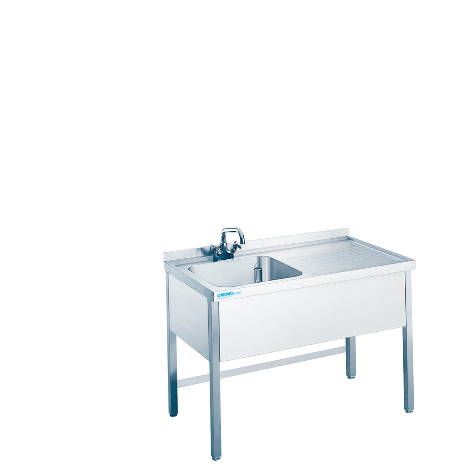 CHROMOnorm Edelstahl Spültisch mit 1 Becken offen - verschiedene Ausführungen