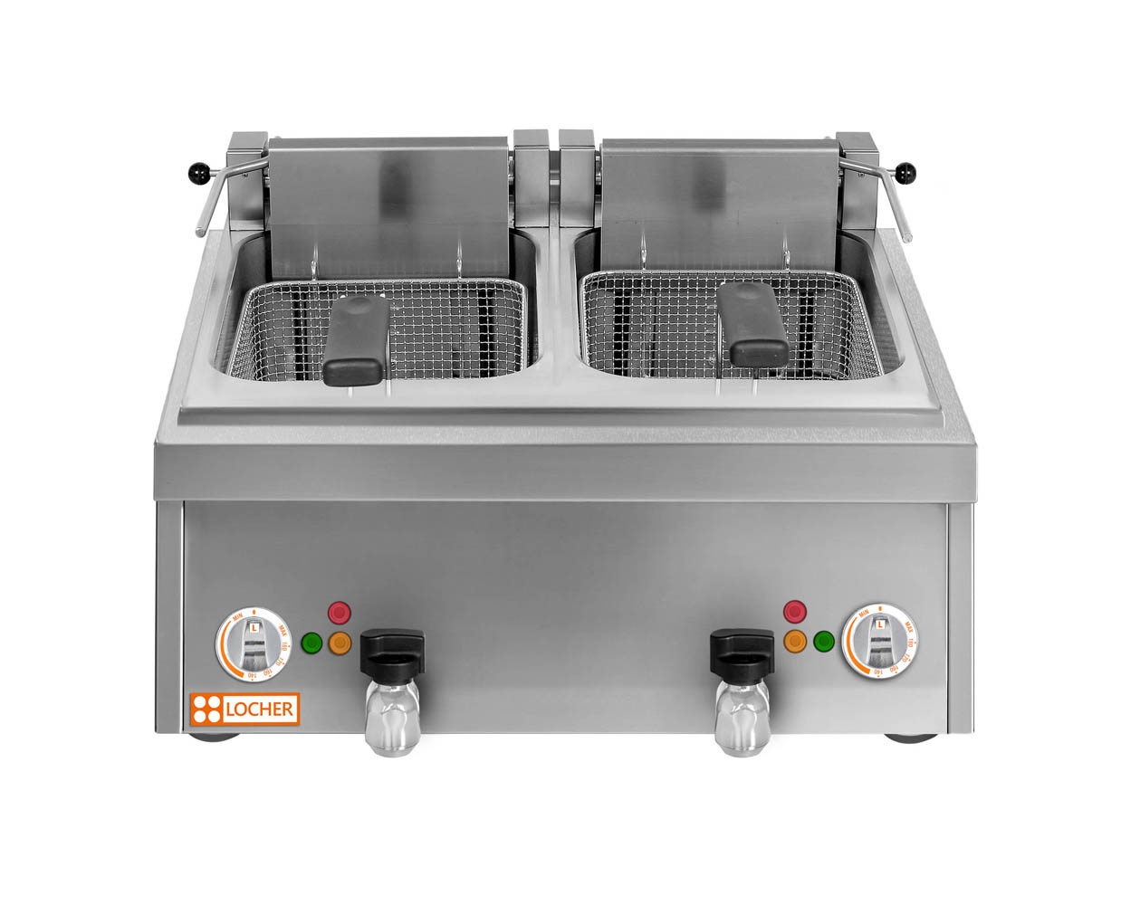 LOCHER Tisch-Fritteuse 2 x 12 Liter, 16 kW 216503 by BERNER vergleichbar BF2KTT