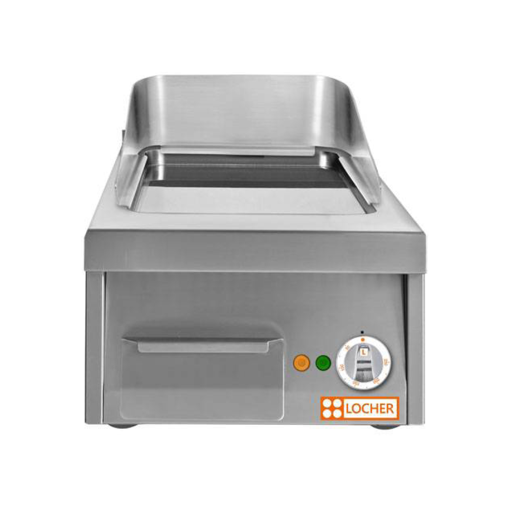 LOCHER 237400 Elektro-Bratplatte 400 - Bratfläche hartverchromt, glatt