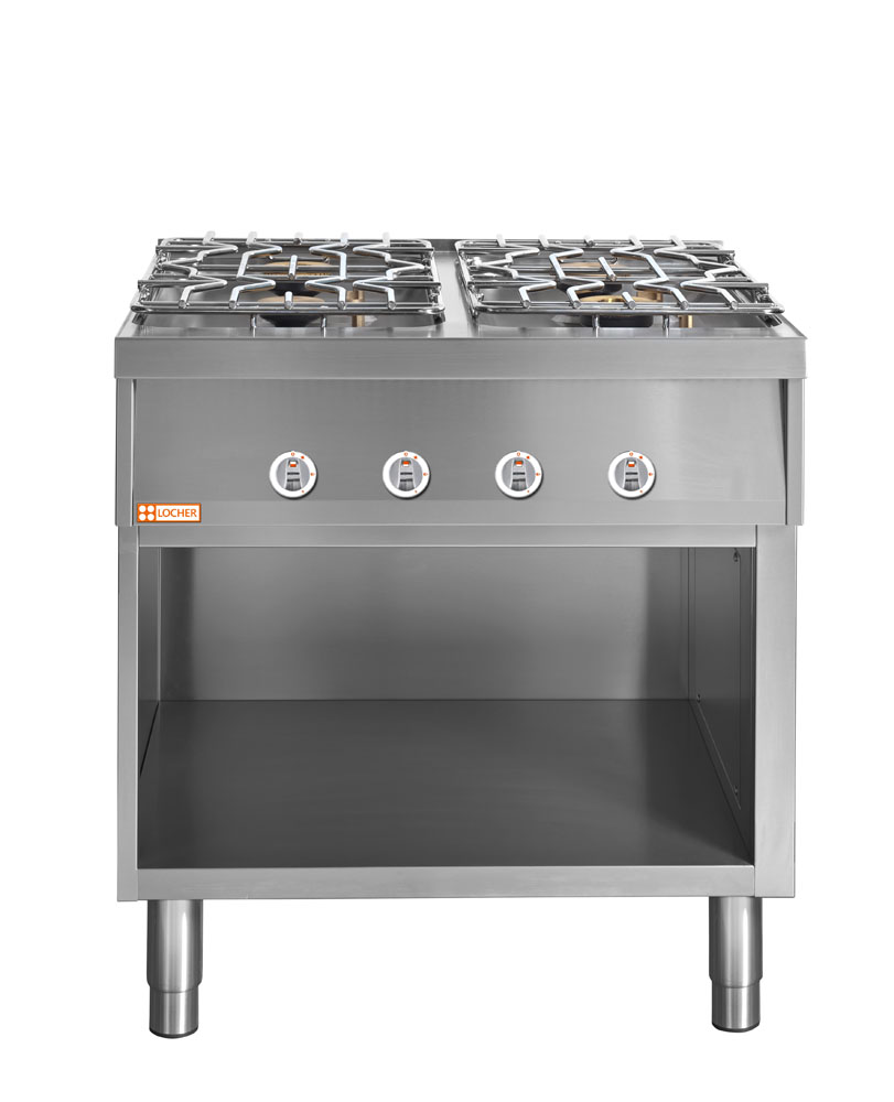 LOCHER 227101 Gasherd, 4 Kochstellen