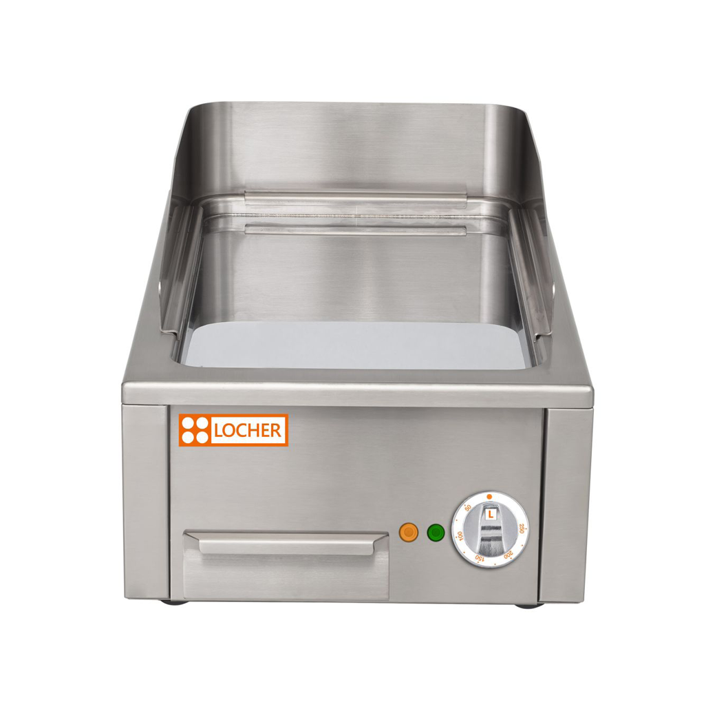 LOCHER Elektro-Bratplatte 400 hartverchromt, glatt