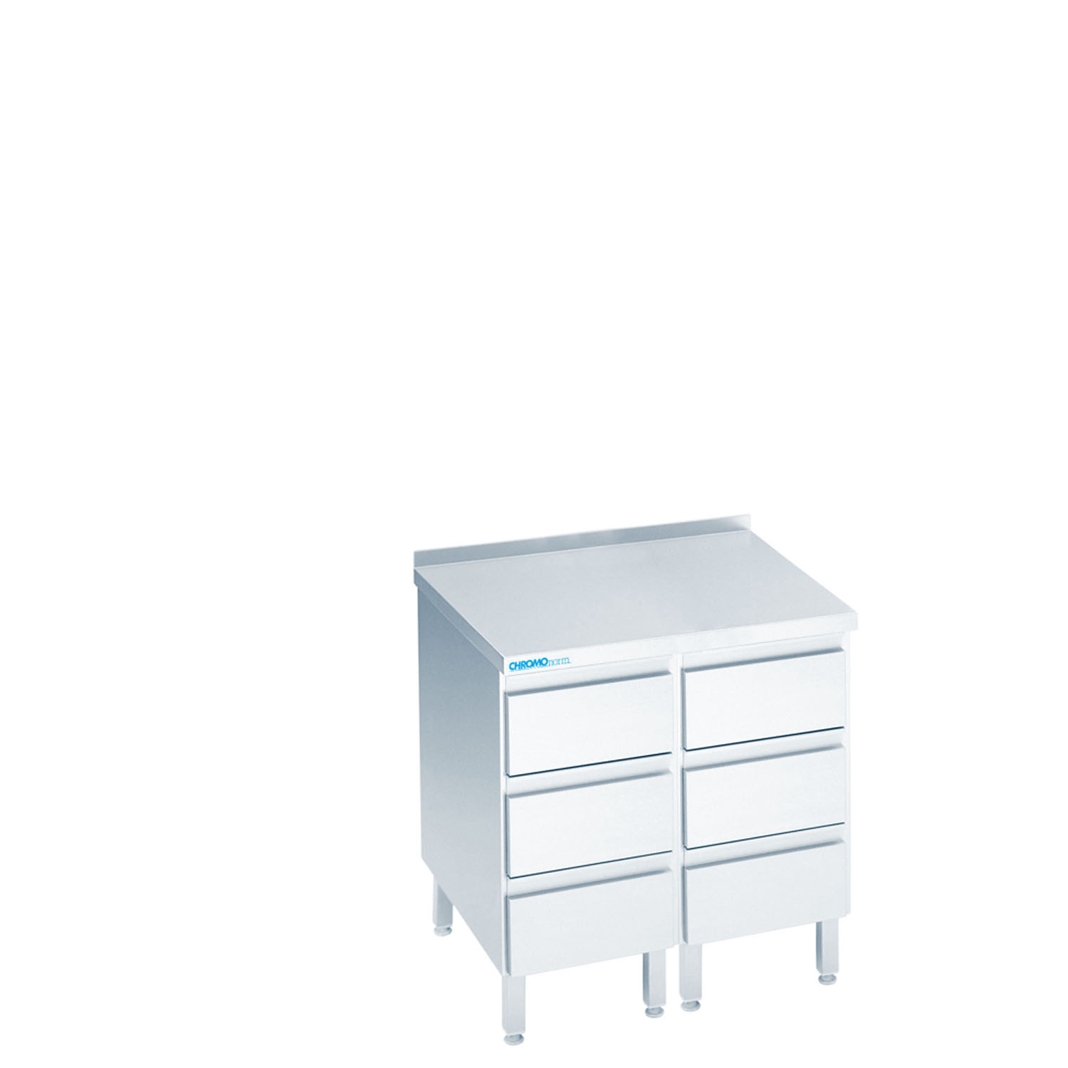 CHROMOnorm Schubladenblock mit 6 Schubladen - verschiedene Ausführungen