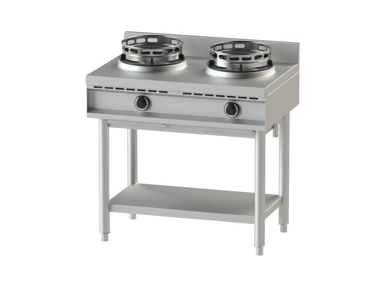 NAYATI Chinaherd / Wok-Gasherd , 2 x 13 kW Brenner, 26 kW