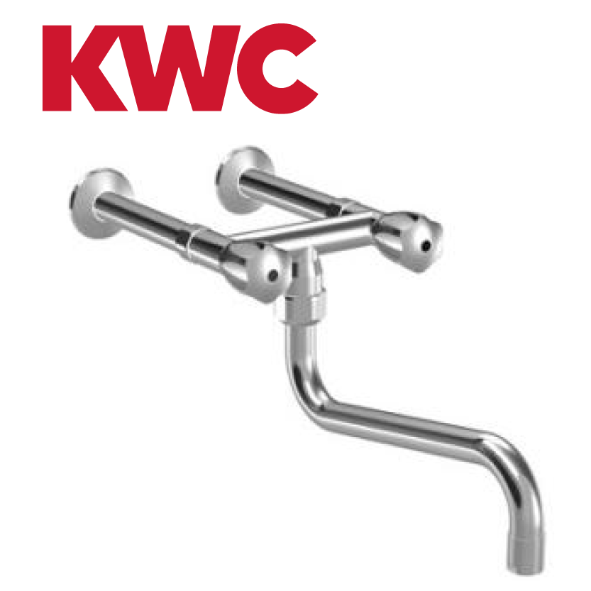 KWC Gastro K.24.42.12.000C74 Gastronomie-Wandarmatur Zweihebelmischer nieder